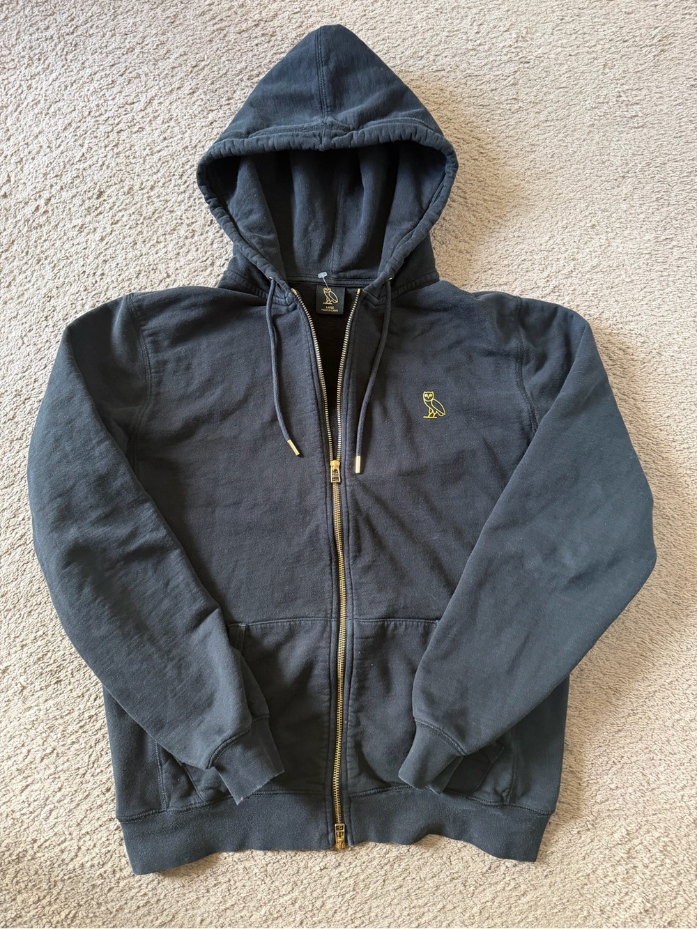OVO October’s Very Own Owl Hoodie Full Zip Black Drake Sweatshirt